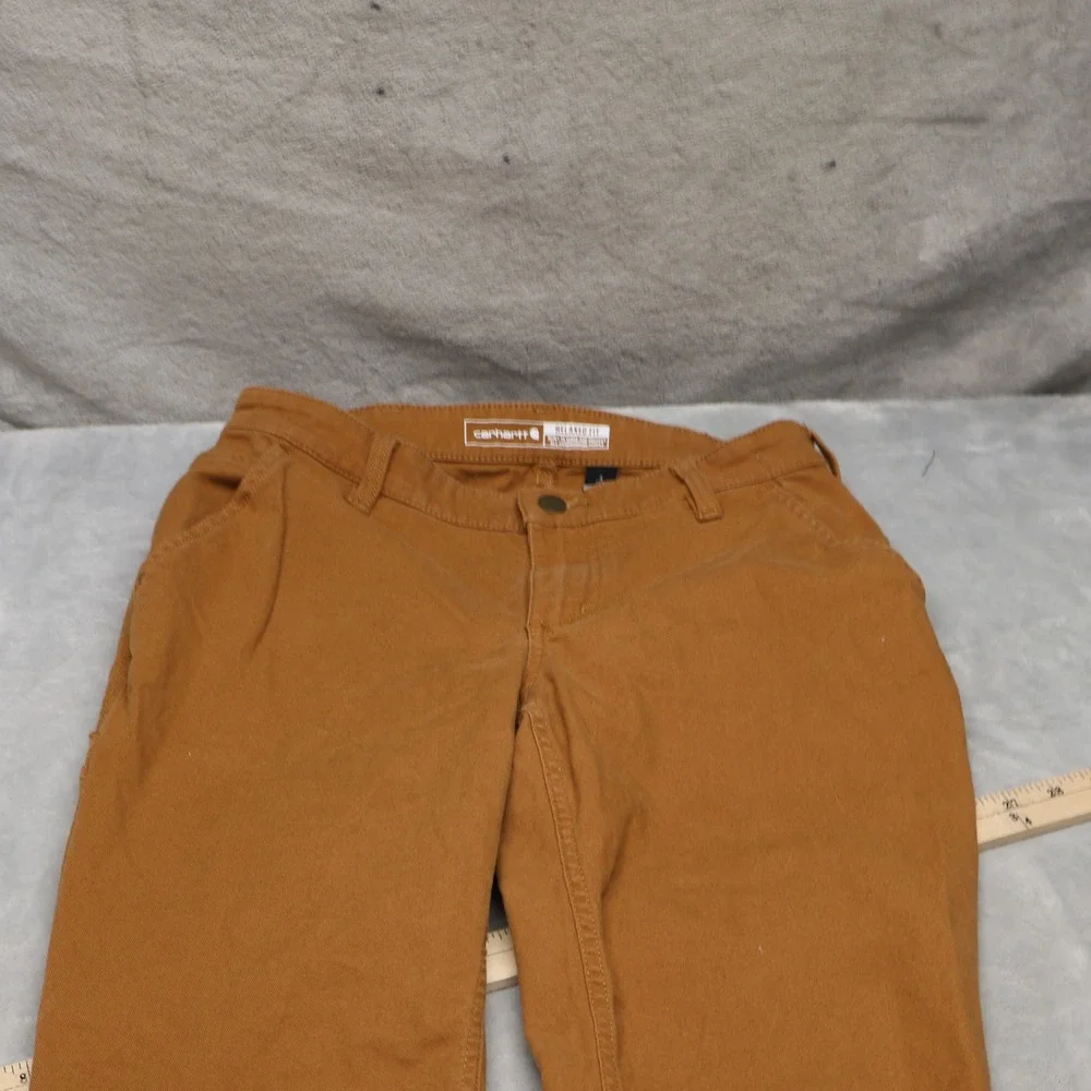 Carhartt Pants Womens 4 Short Brown Essential Ashland Relaxed Fit Workwear 29x30